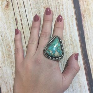 ❤️SOLD❤️NEVER WORN Handmade genuine turquoise ring